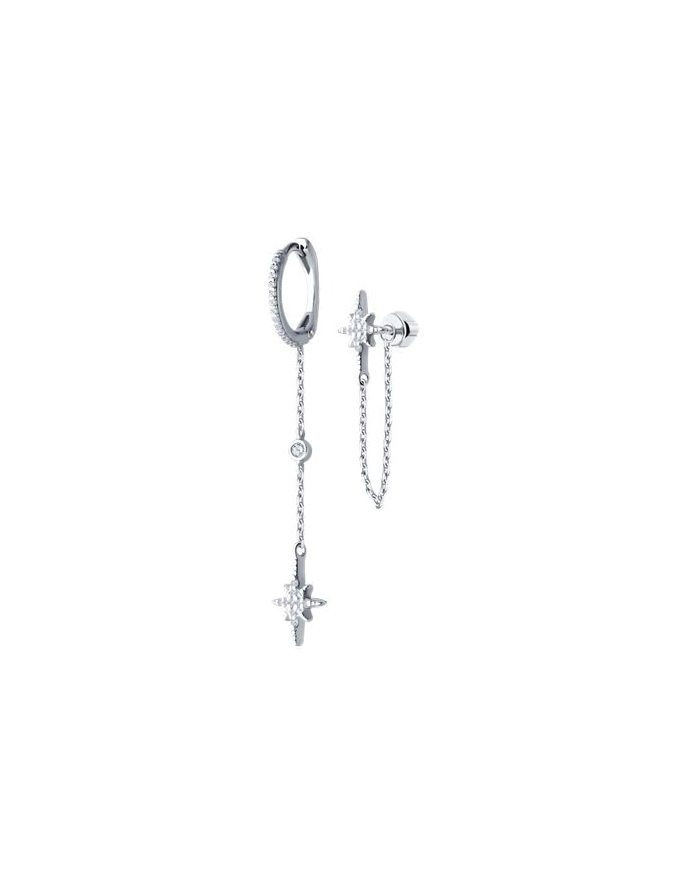 

Серьги подвески из серебра TEO MAORI 894026669, фианит, 894026669