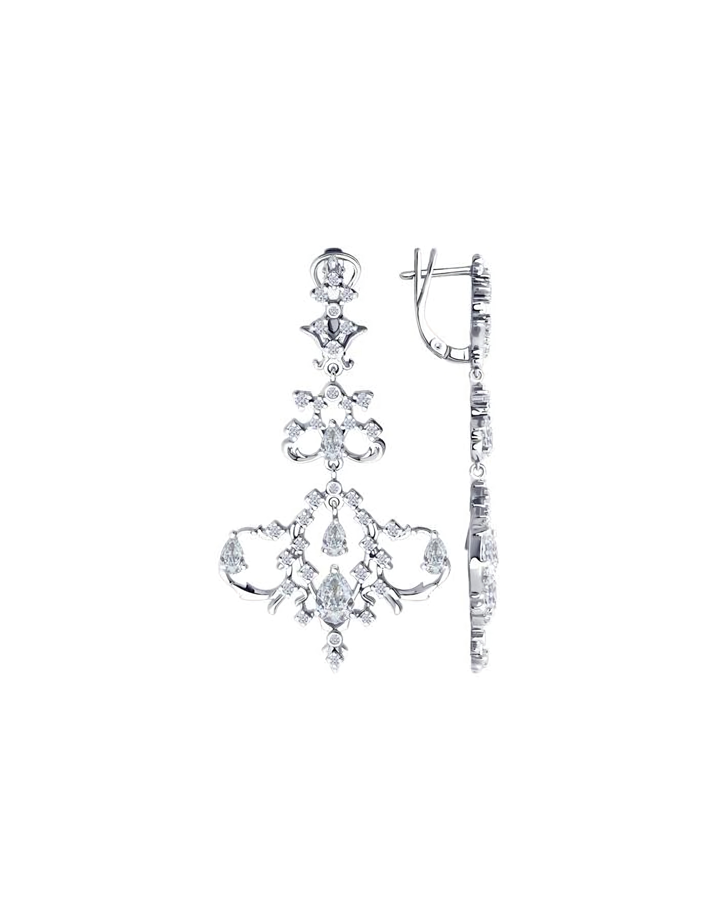 

Серьги подвески из серебра TEO MAORI 894026668, фианит, 894026668