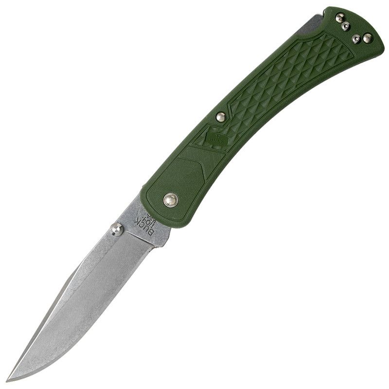 фото Складной нож buck knives 110 slim select (420hc, рукоять зелёный нейлон)