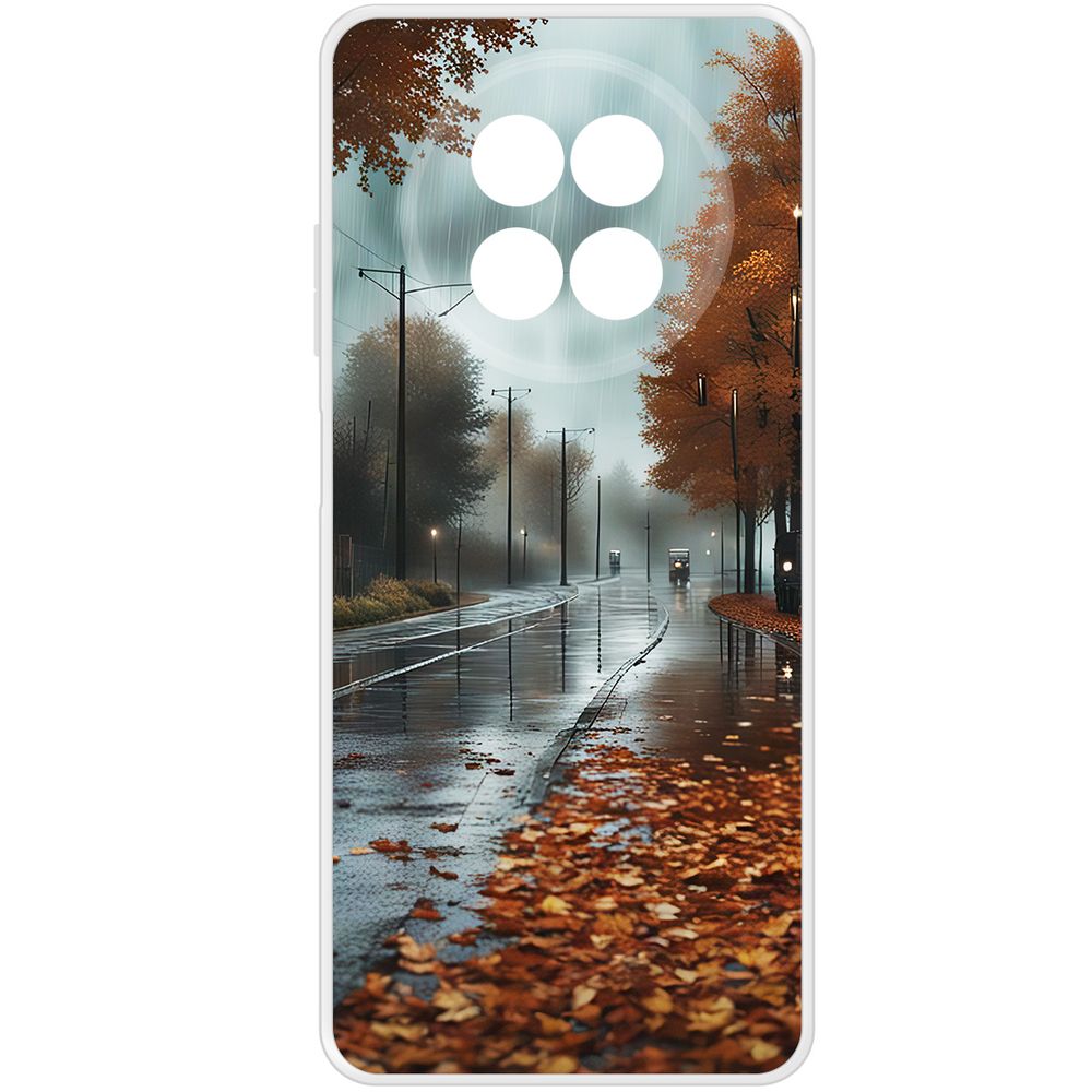 

Чехол-накладка Krutoff Clear Case Осенний дождь для Realme 12 5G, Прозрачный