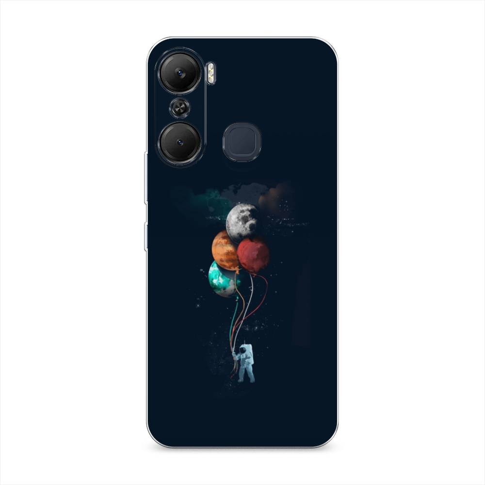 

Чехол для Infinix Hot 12 Pro "Космонавт с шариками", Разноцветный, 3102450-4