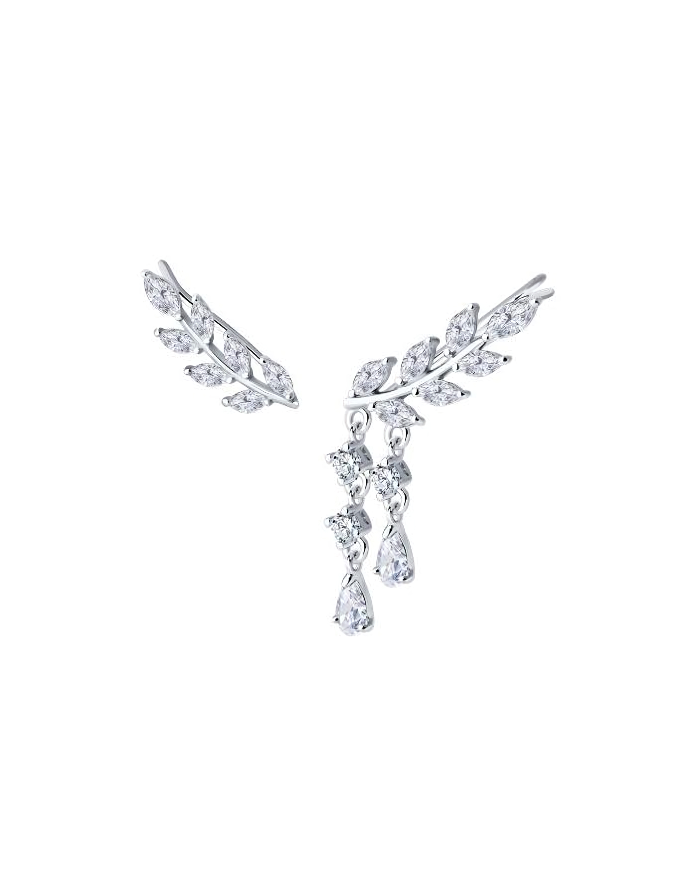 

Серьги клаймберы из серебра TEO MAORI 894026641, фианит, 894026641