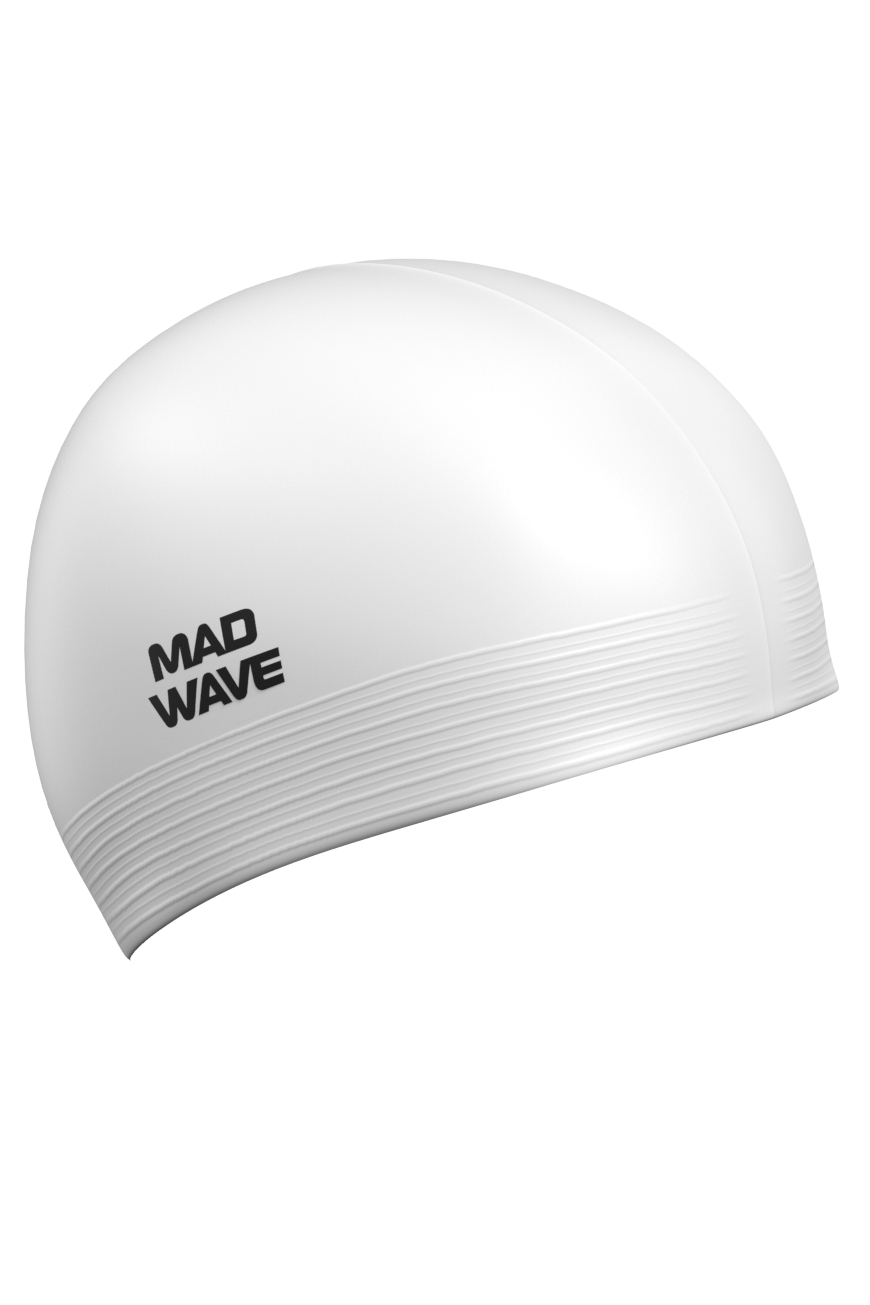 Шапочка для плавания Mad Wave Solid white