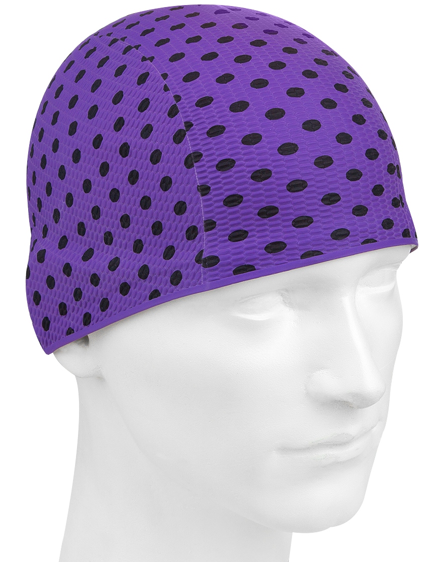 фото Шапочка для плавания mad wave print bubble purple