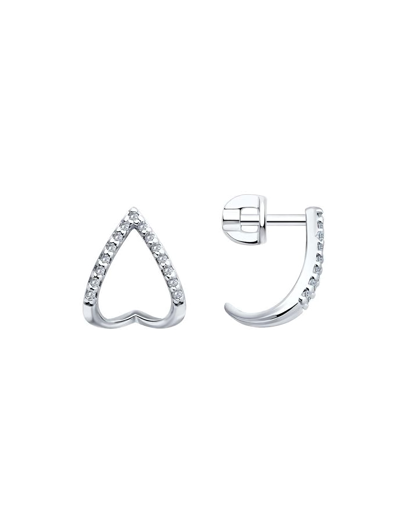 

Серьги пусеты из серебра TEO MAORI 894026622, фианит, 894026622