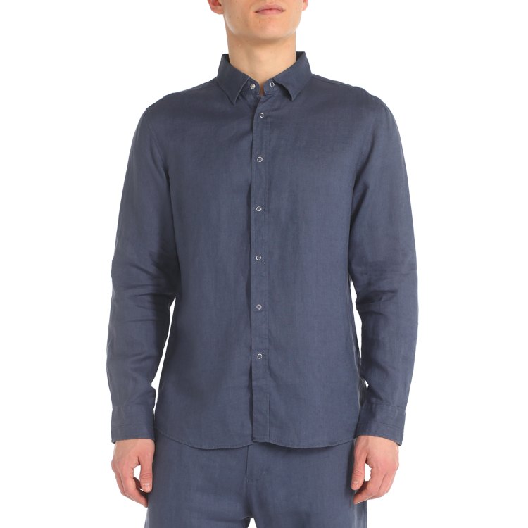

Рубашка мужская Maison David ML2120 синяя XL, Синий, ML2120