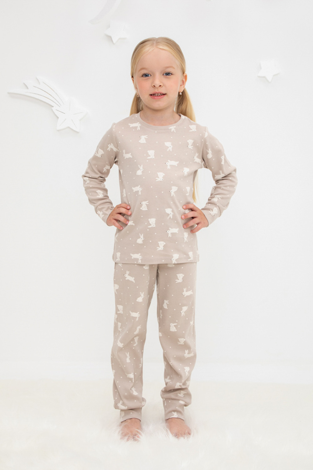 

Пижама детская CROCKID К 1044, бежевый, 110, 1 шт, К 1044