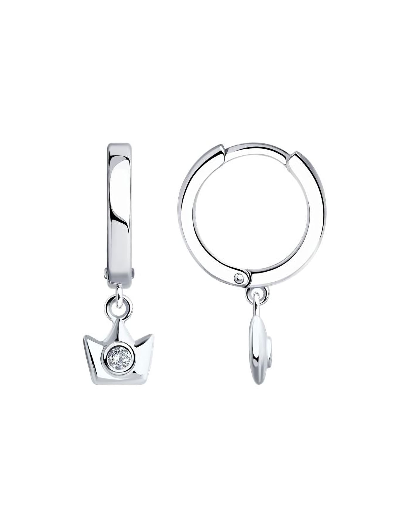 

Серьги подвески из серебра TEO MAORI 894026516, фианит, 894026516