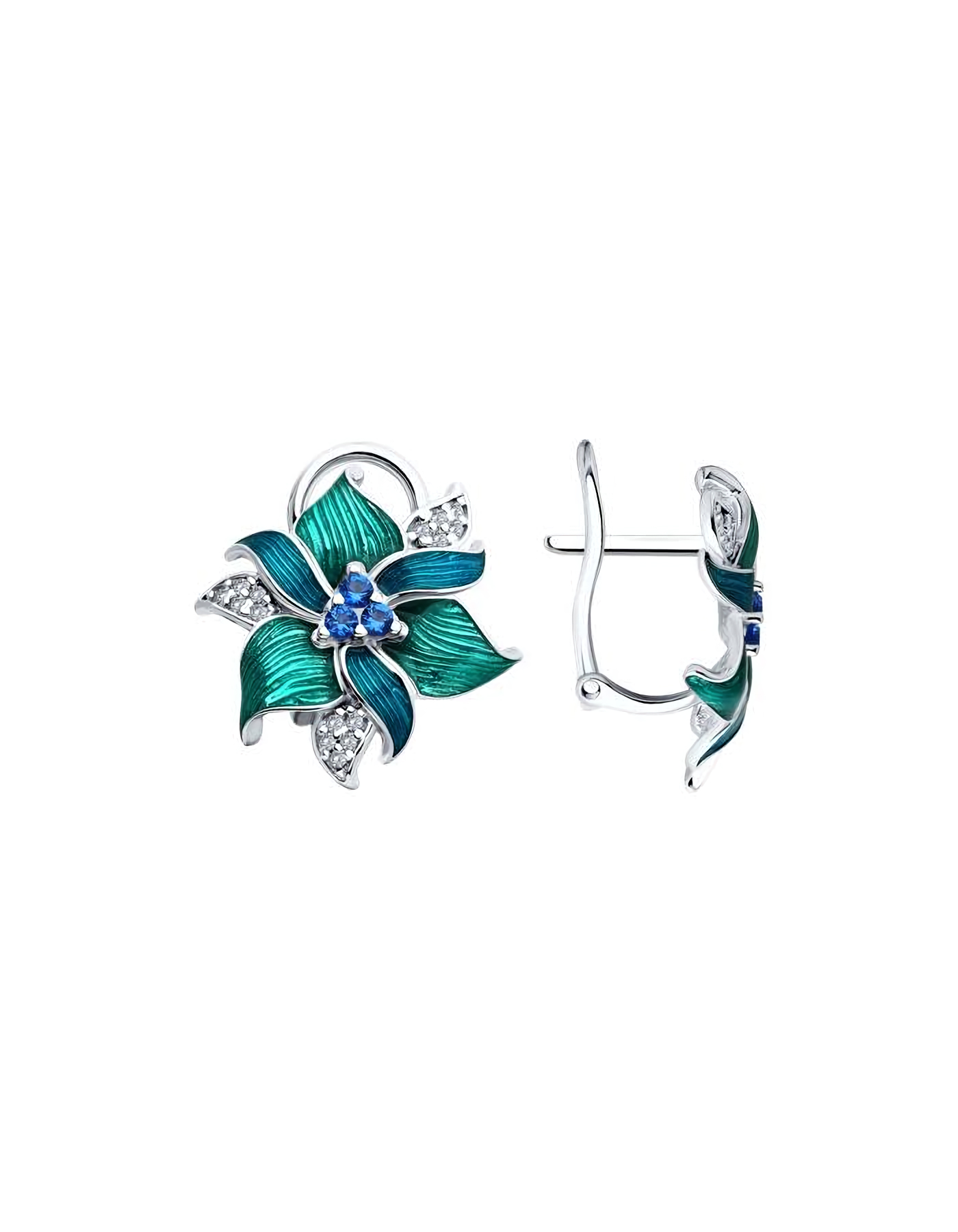 

Серьги из серебра TEO MAORI 894026508, фианит, 894026508