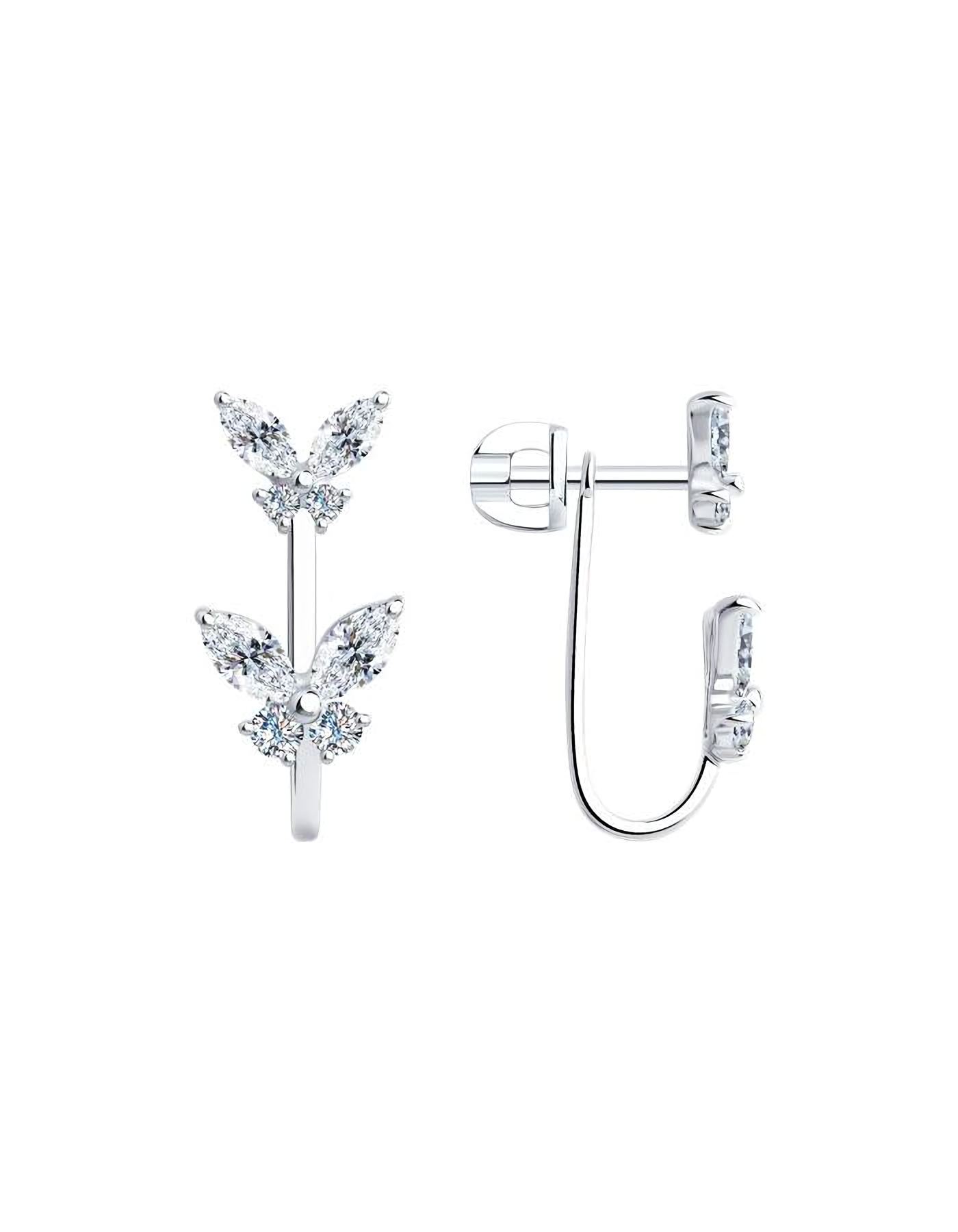 

Серьги пусеты из серебра TEO MAORI 894026498, фианит, 894026498