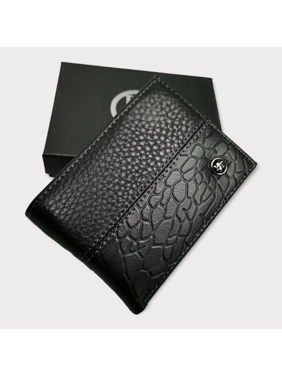 

Портмоне мужское PouchMan 168L24B черное, Черный, 168L24B