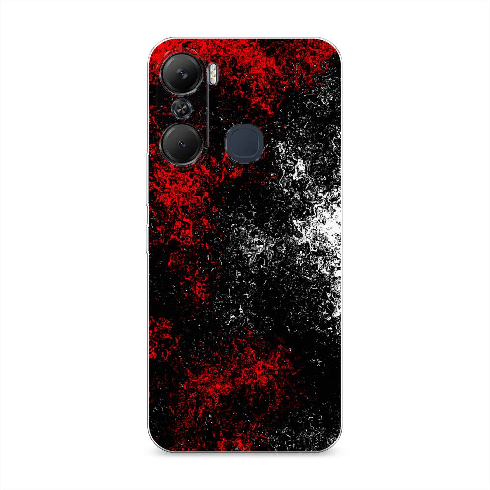 

Чехол для Infinix Hot 12 Pro "Монотипия", Красный;черный;белый, 3102450-3
