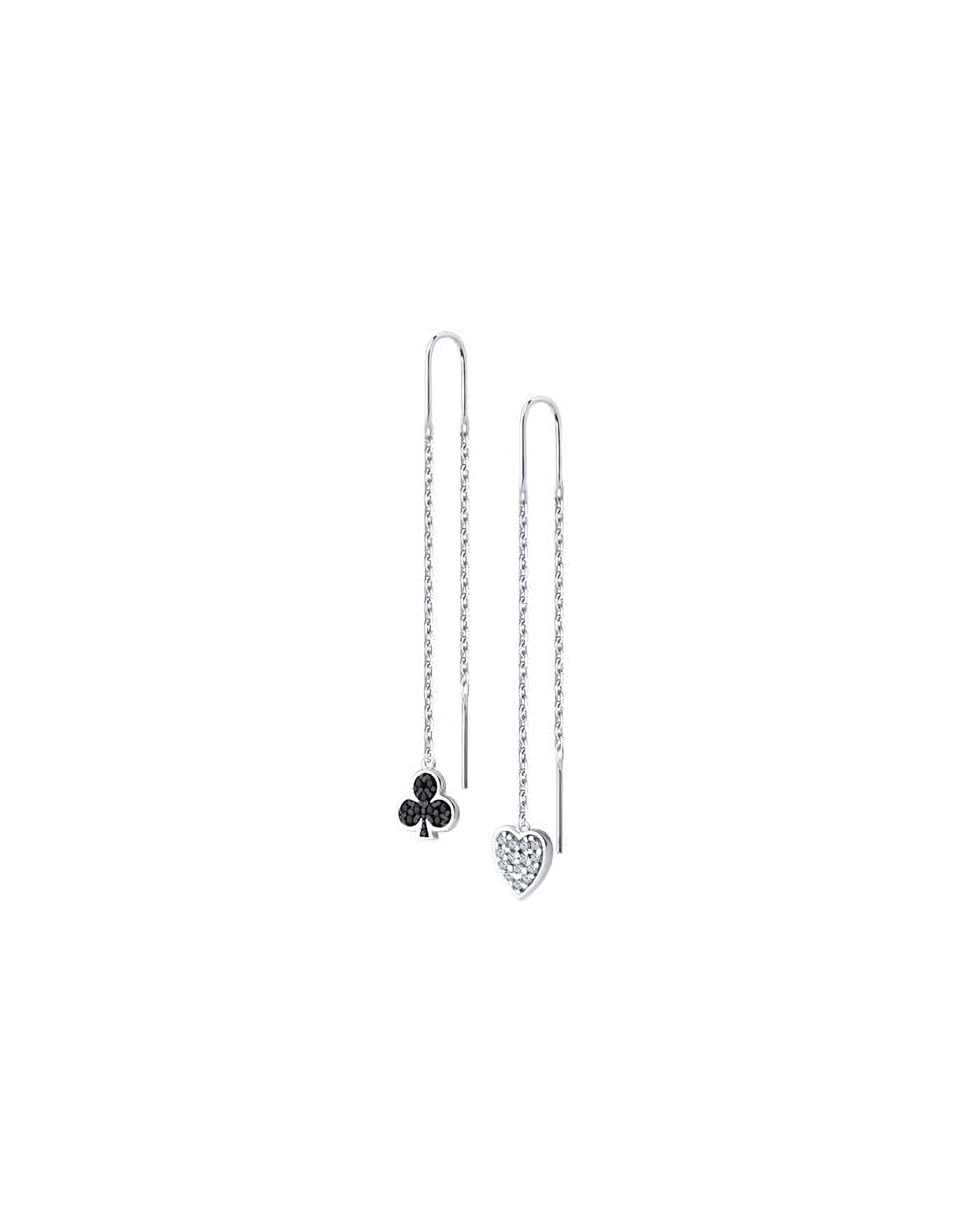 

Серьги продевки из серебра TEO MAORI 894026483, фианит, 894026483