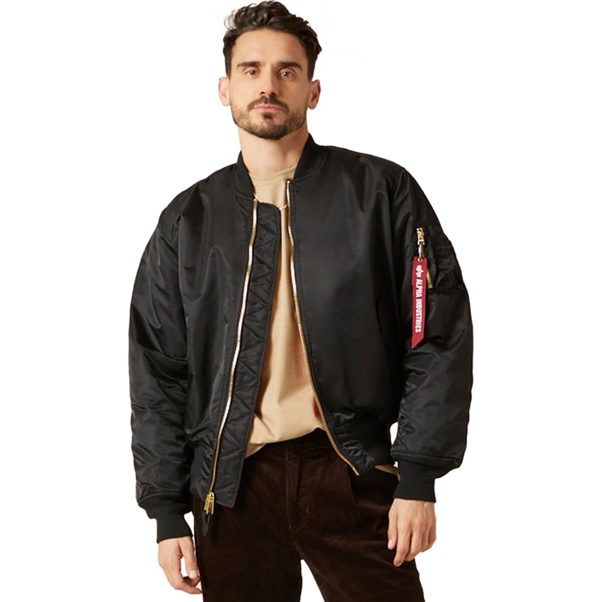 Бомбер мужской Alpha Industries MA-1 черный 5XL