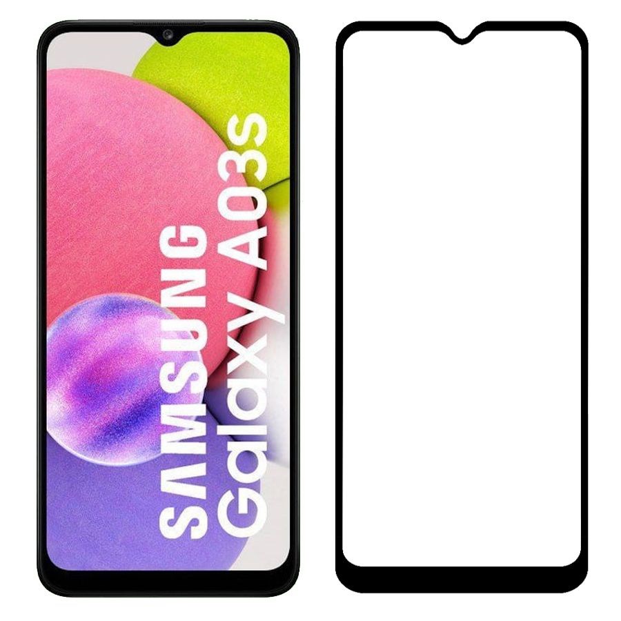 

Стекло защитное Krutoff с полной проклейкой для Samsung Galaxy A03s черное