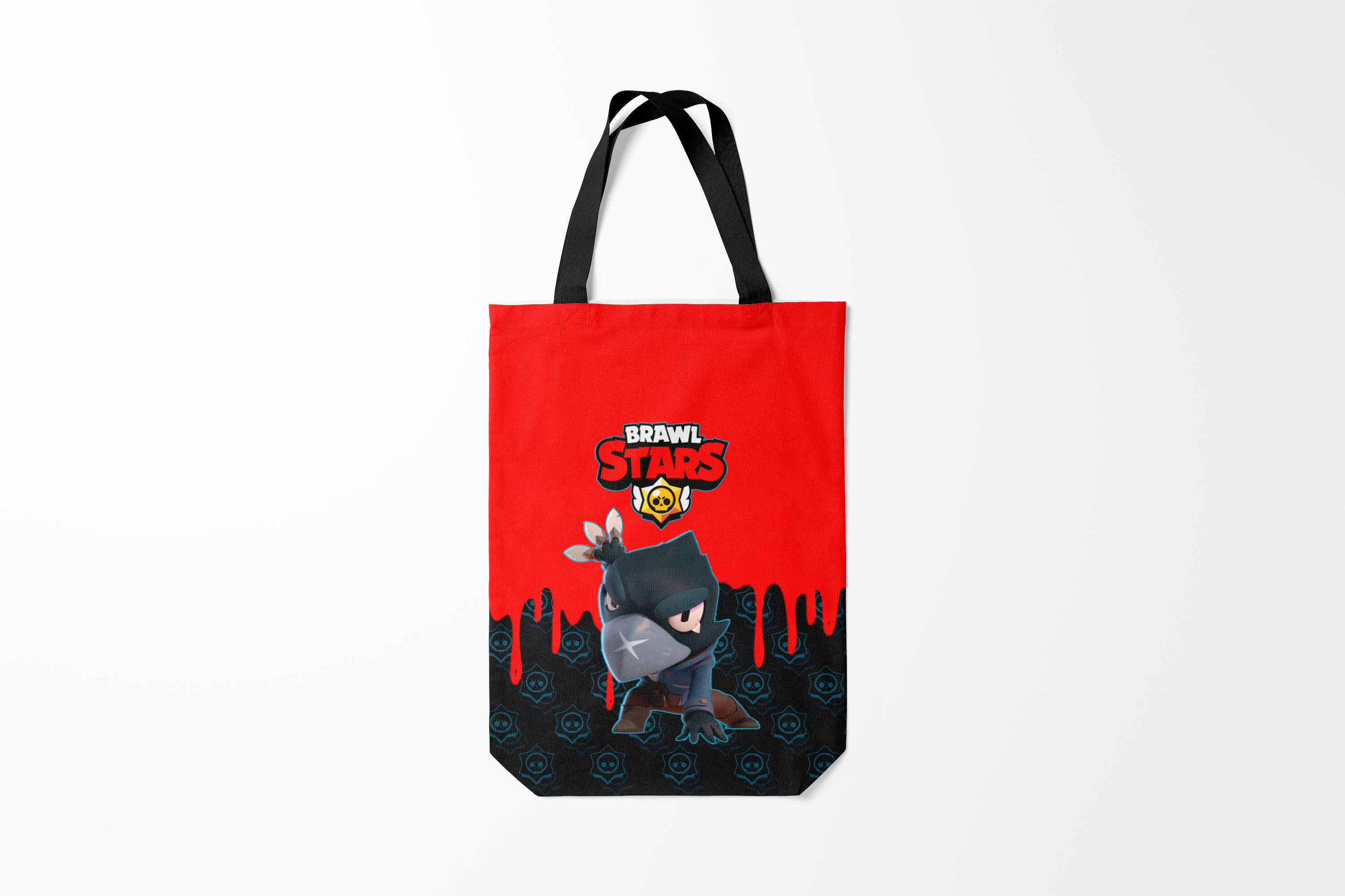 

Сумка шoппер унисекс Burnettie Brawl Stars Crow Ворон, черный, Brawl Stars Crow Ворон