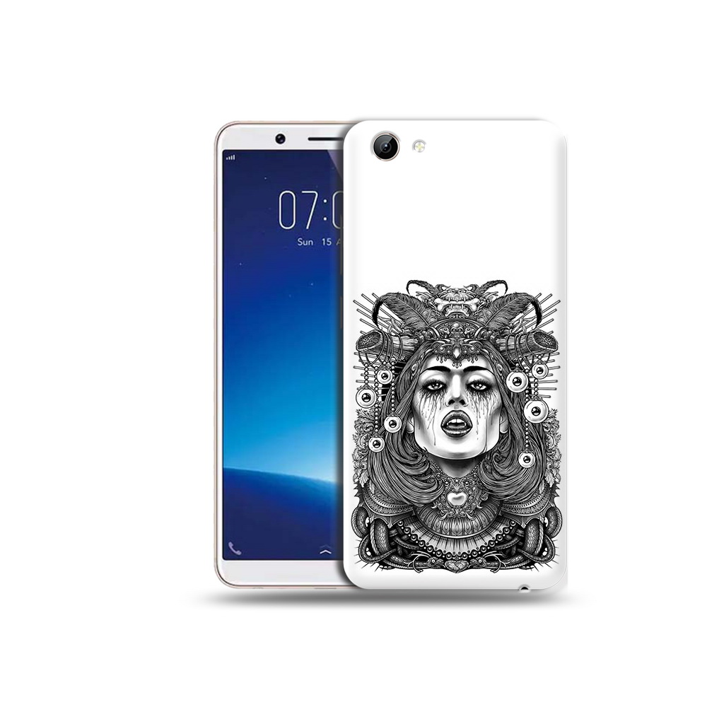 

Чехол MyPads Tocco для Vivo Y71 портрет девушки черно белый (PT111858.440.551), Прозрачный, Tocco