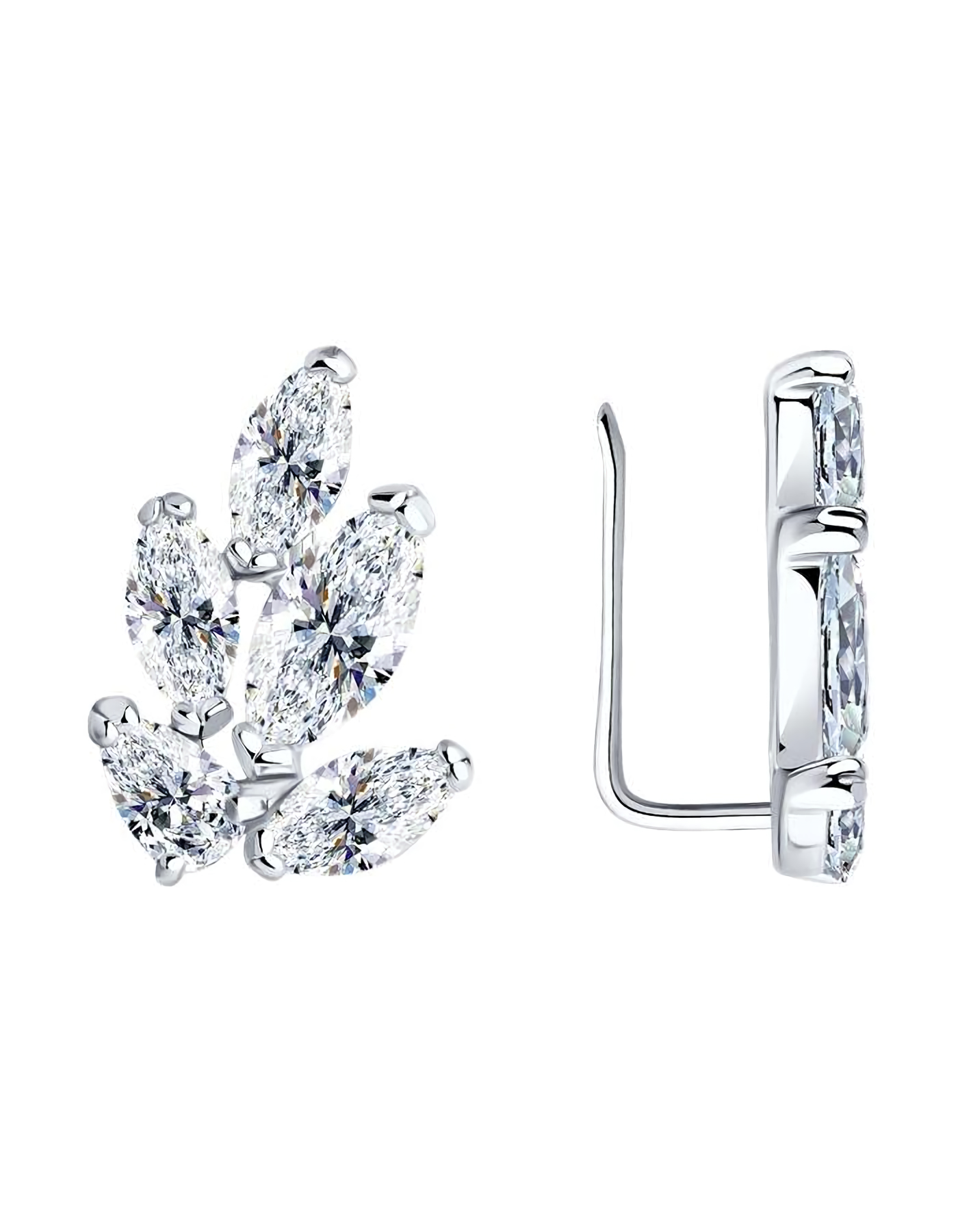 

Серьги клаймберы из серебра TEO MAORI 894026216, фианит, 894026216