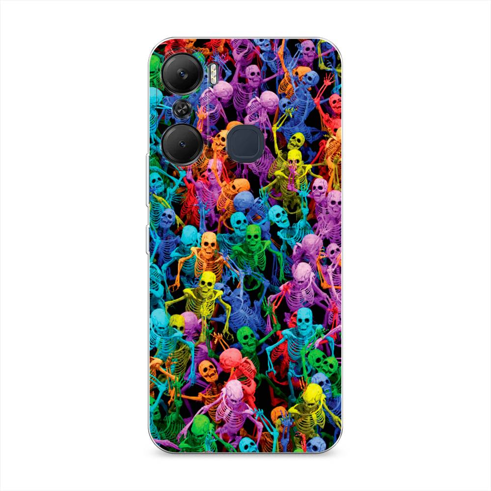 

Чехол для Infinix Hot 12 Pro "Вечеринка скелетов", Фиолетовый;желтый;оранжевый, 3102450-6