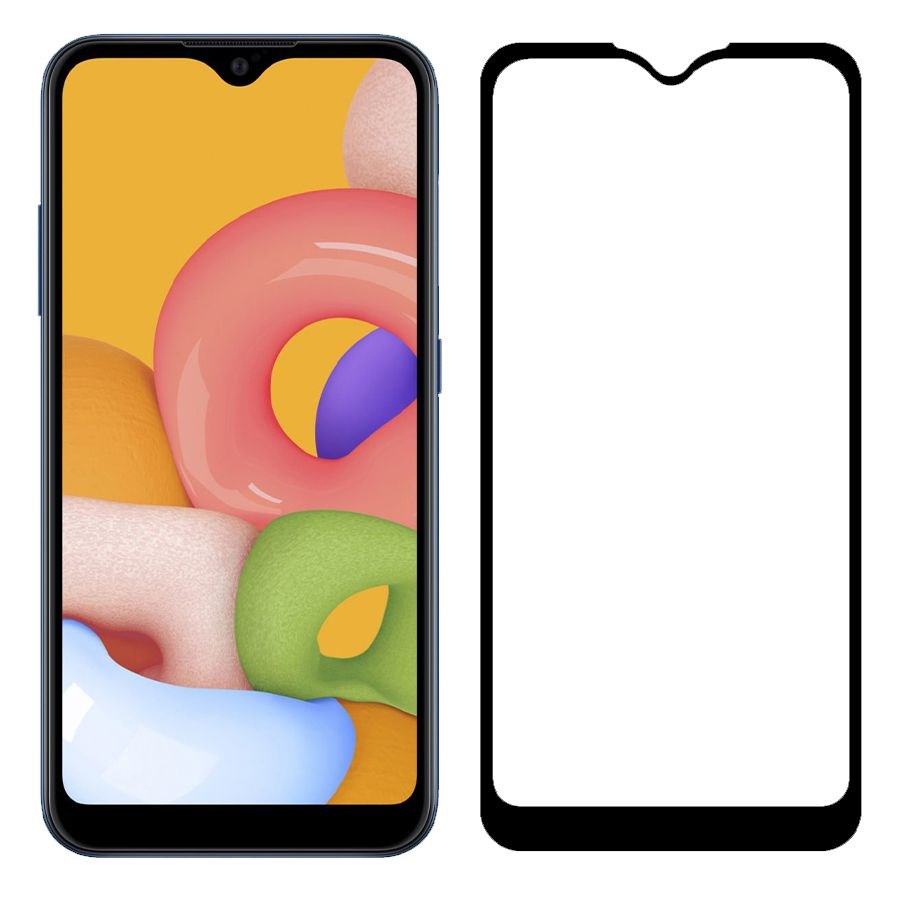 

Стекло защитное Krutoff с полной проклейкой для Samsung Galaxy M01 черное