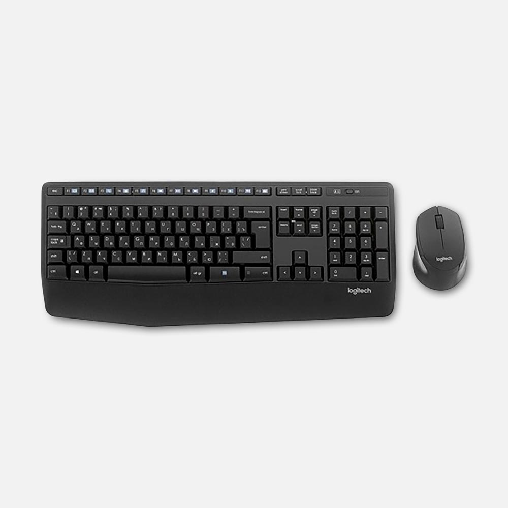 Комплект Logitech MK345 клавиатура, мышь, беспроводные, черный, 920-006490