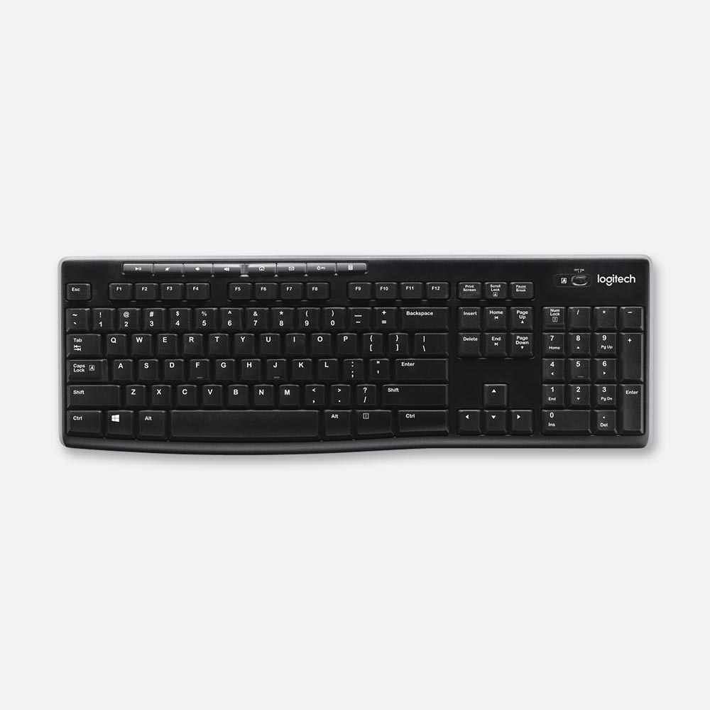 Клавиатура Logitech K270 беспроводная, мультимедиа, черная, 920-003058, RU раскладка 100071835442