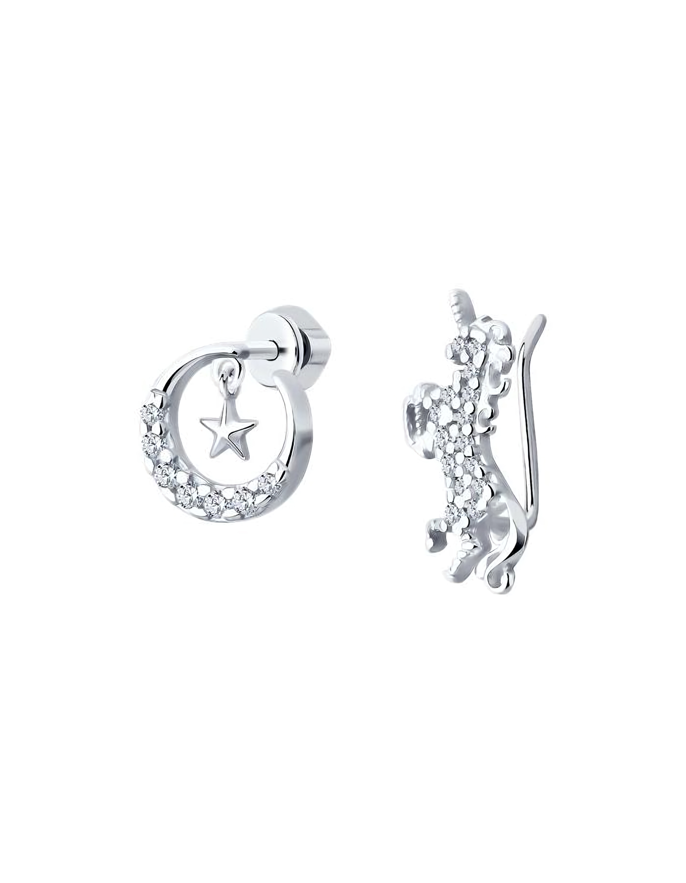 

Серьги из серебра TEO MAORI 894026199, фианит, 894026199
