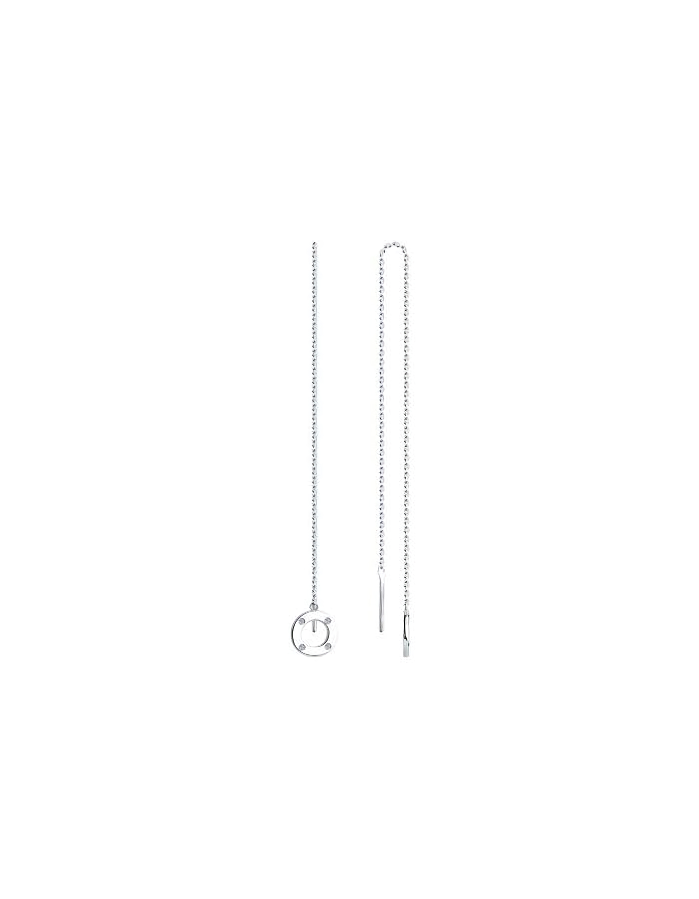 

Серьги продевки из серебра TEO MAORI 894026101, фианит, 894026101