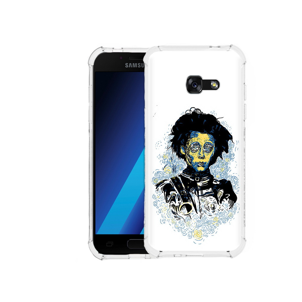 

Чехол MyPads Tocco для Samsung Galaxy A7 (2017) парень черно-белый абстракция, Tocco