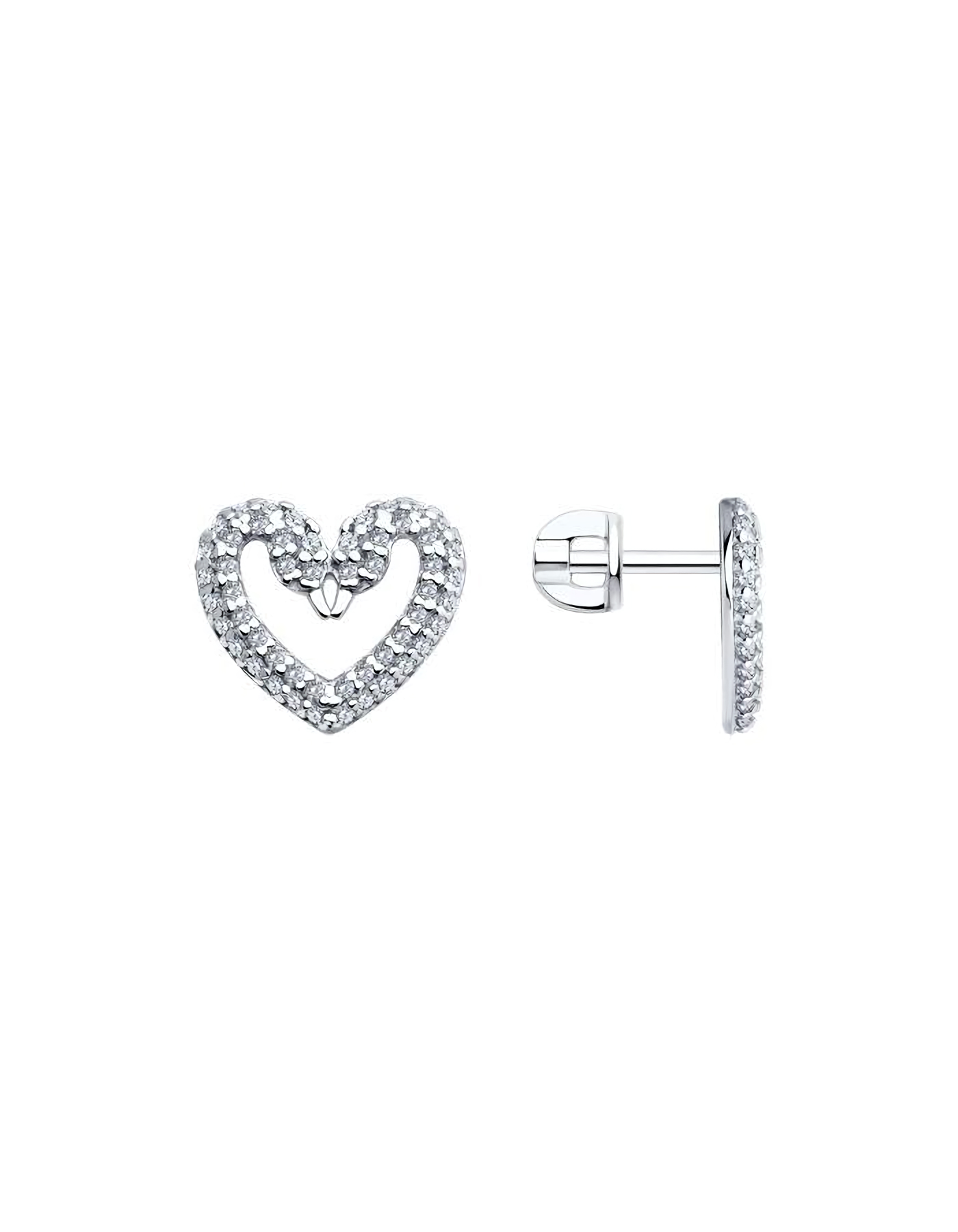 

Серьги пусеты из серебра TEO MAORI 894026092, фианит, 894026092