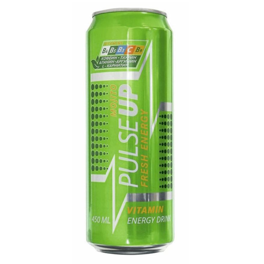 Напиток энергетический Pulseup Mojito fresh energy безалкогольный, в железной банке, 450мл