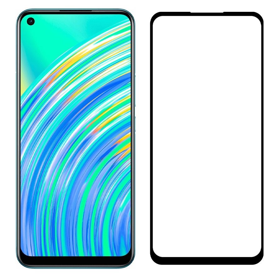 

Стекло защитное Krutoff с полной проклейкой для Realme C17 черное