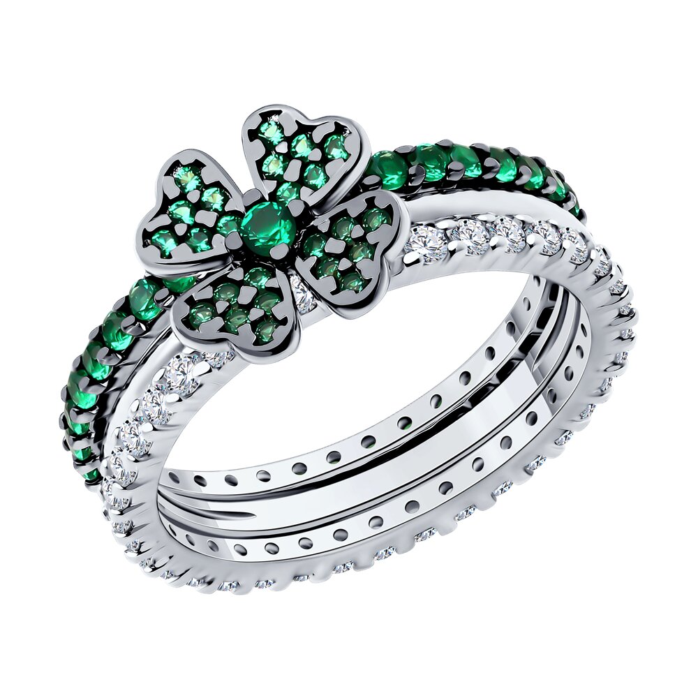 

Кольцо из серебра р. 16,5 SOKOLOV 94014082, фианит, 94014082