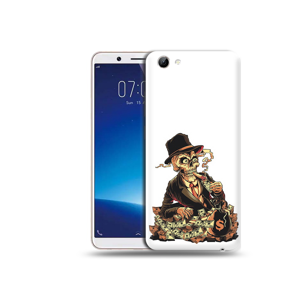 

Чехол MyPads Tocco для Vivo Y71 нарисованный череп с сигаретой (PT111858.440.515), Прозрачный, Tocco