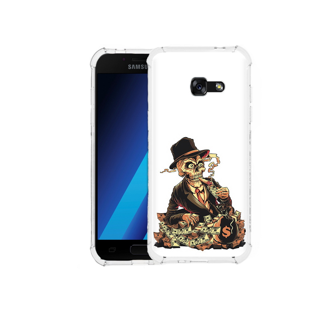 

Чехол MyPads Tocco для Samsung Galaxy A7 (2017) нарисованный череп с сигаретой, Tocco