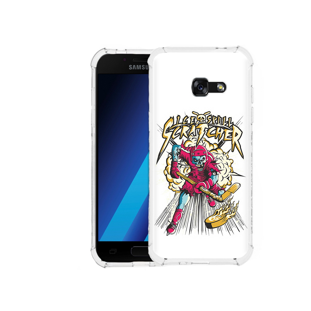 

Чехол MyPads Tocco для Samsung Galaxy A7 (2017) нарисованный скелет хоккеист, Tocco