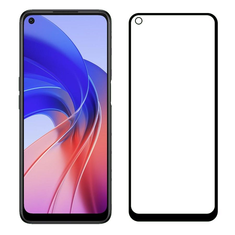

Стекло защитное Krutoff с полной проклейкой для OPPO A55 черное