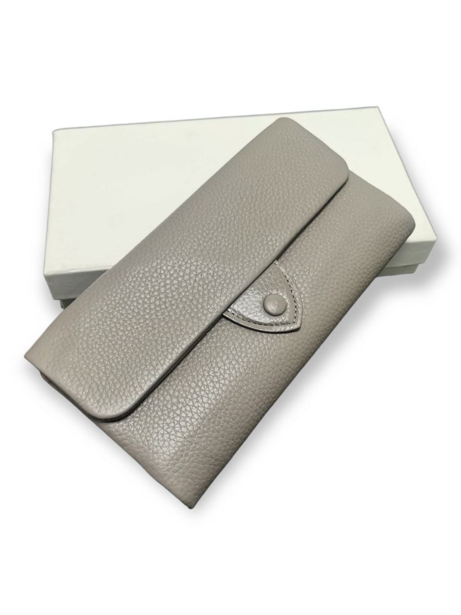 Кошелек женский Leather Wallet 3237 серый