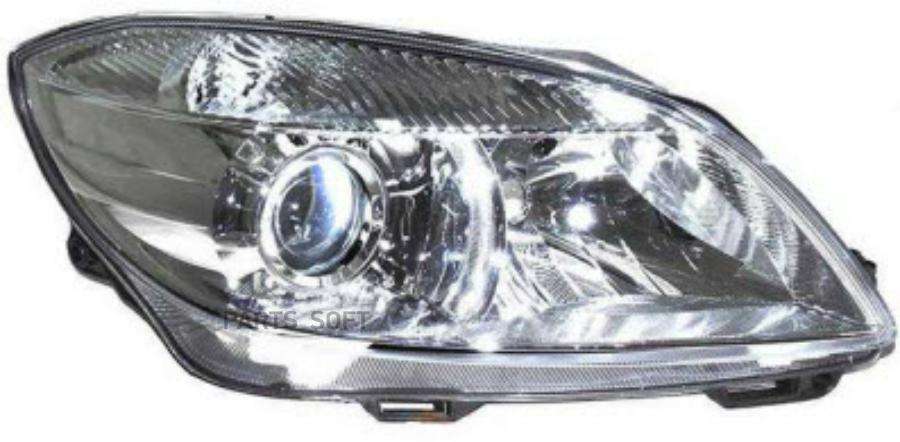 

Фара SKODA: FABIA/ROOMSTER 03.10- (H7/H7) (хром, бел. ук. поворота, ЭК с мотором)