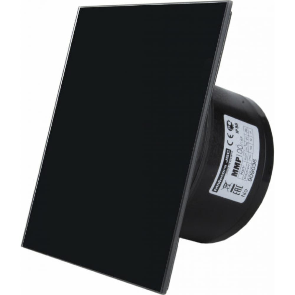 MMOTORS JSC Энергосберегающий бесшумный вентилятор Mmotors ММР 100 стекло ue 5.5 вт, черны