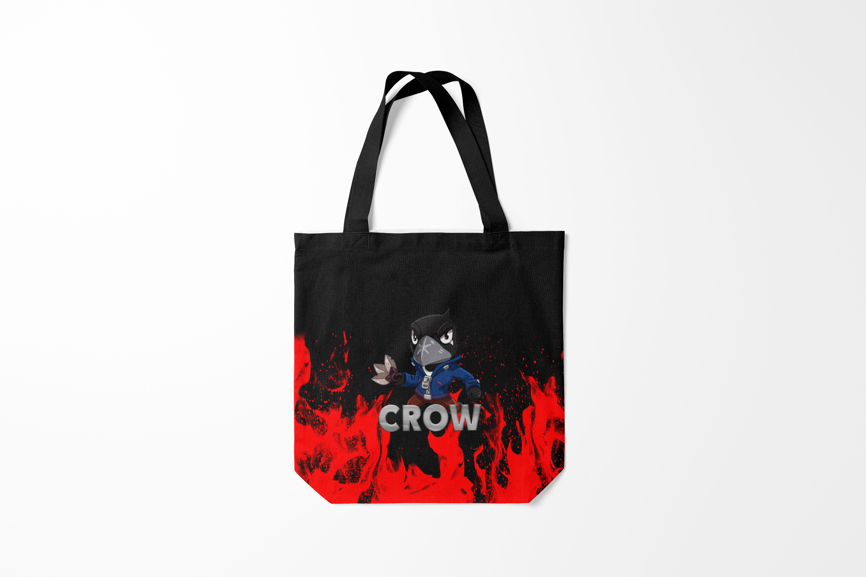 

Сумка шoппер унисекс Burnettie Brawl Stars CROW, черный; серый, Brawl Stars CROW