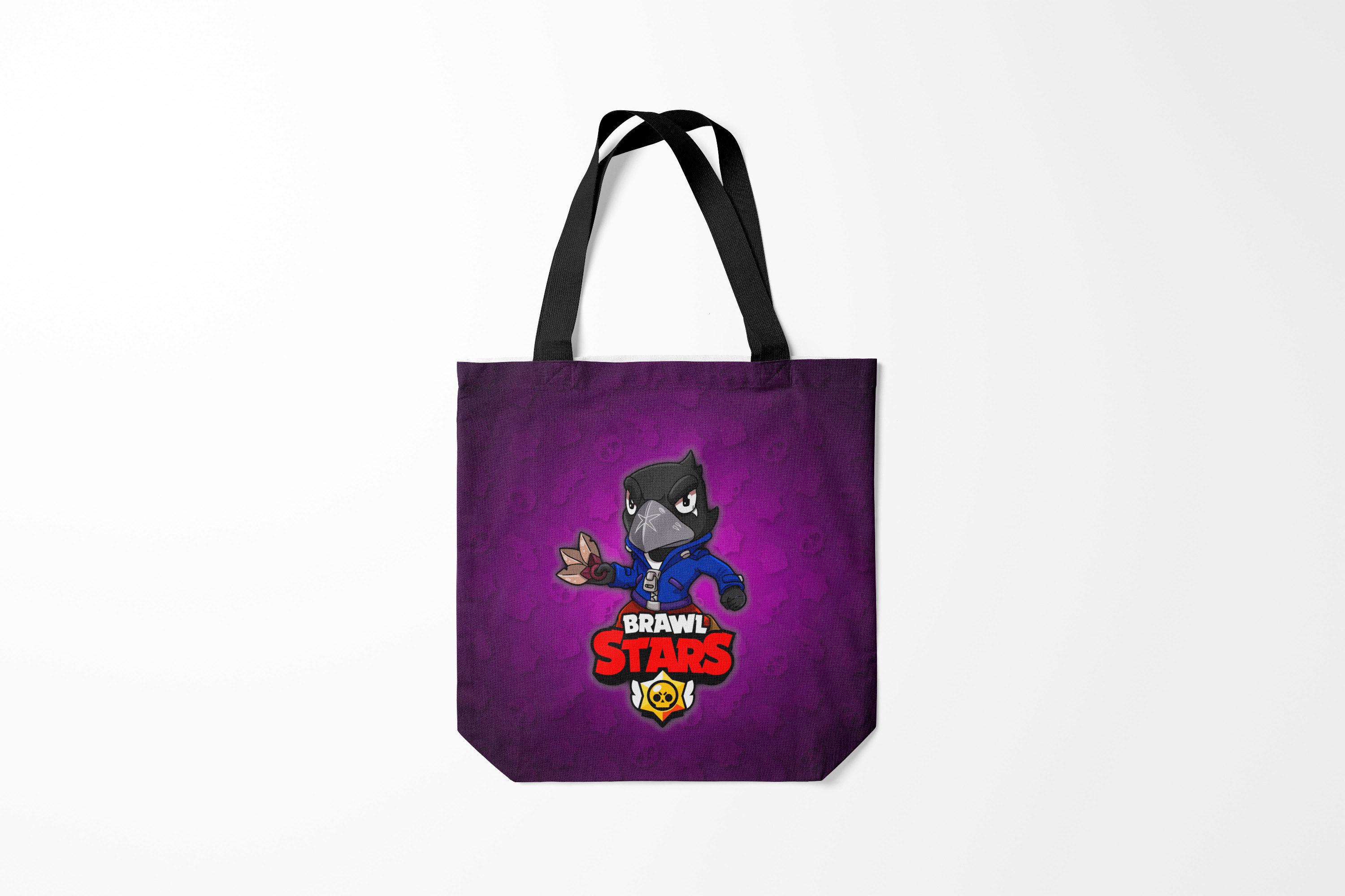 

Сумка шoппер унисекс Burnettie Brawl Stars CROW, черный; белый, Brawl Stars CROW