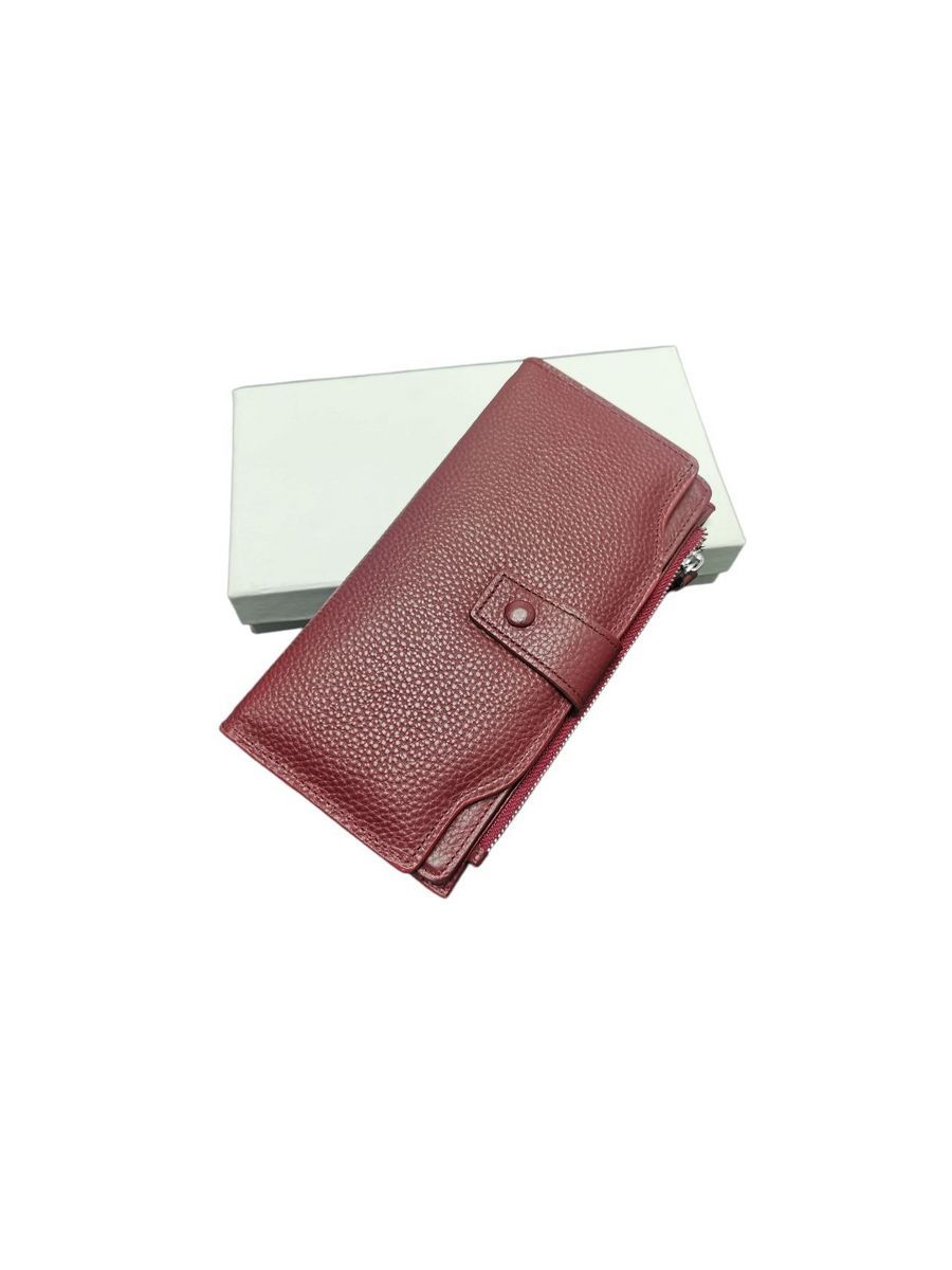 Кошелек женский Leather Wallet 3228 бордовый