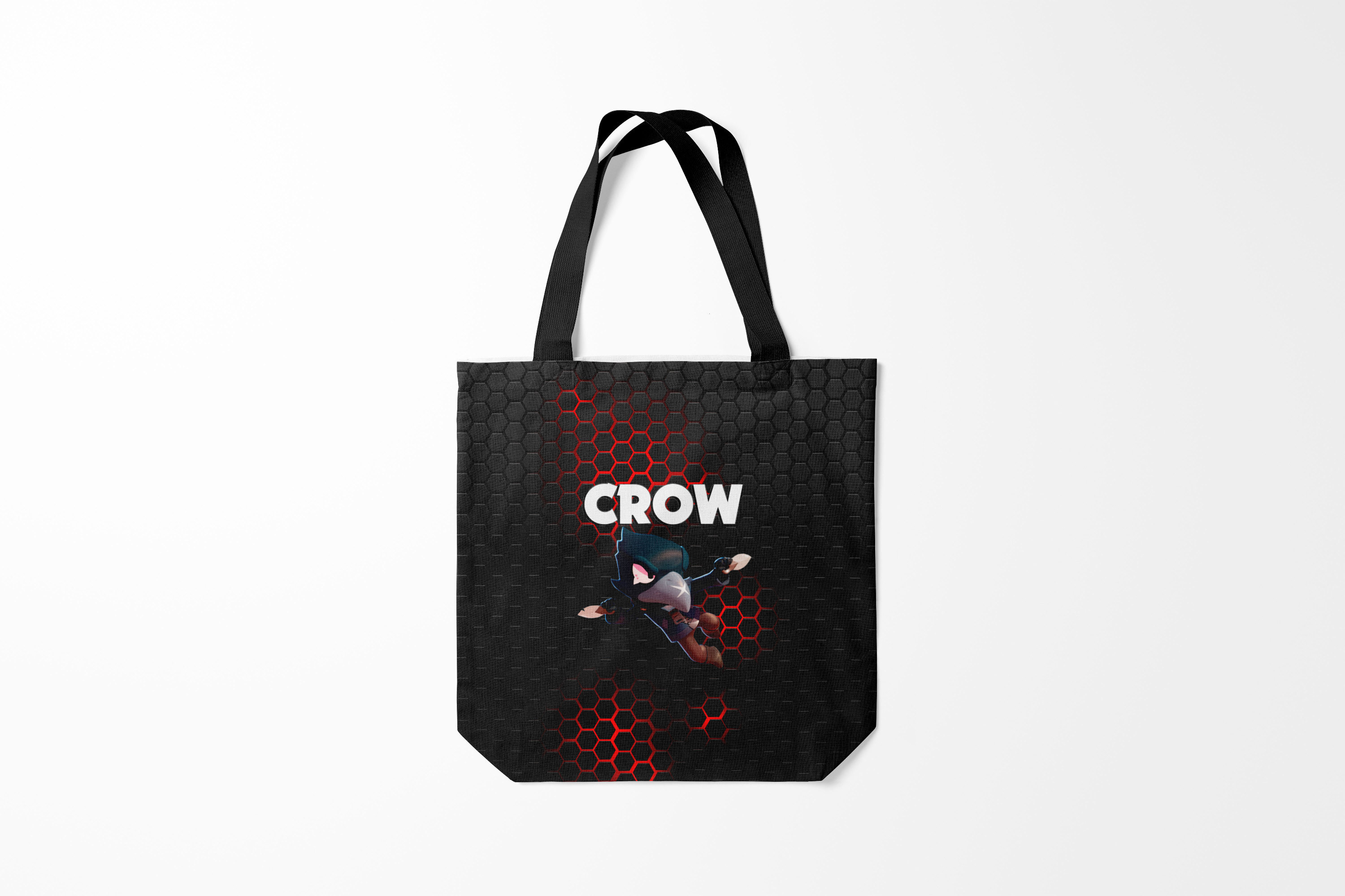 

Сумка шoппер унисекс Burnettie Brawl Stars CROW, черный; серый, Brawl Stars CROW