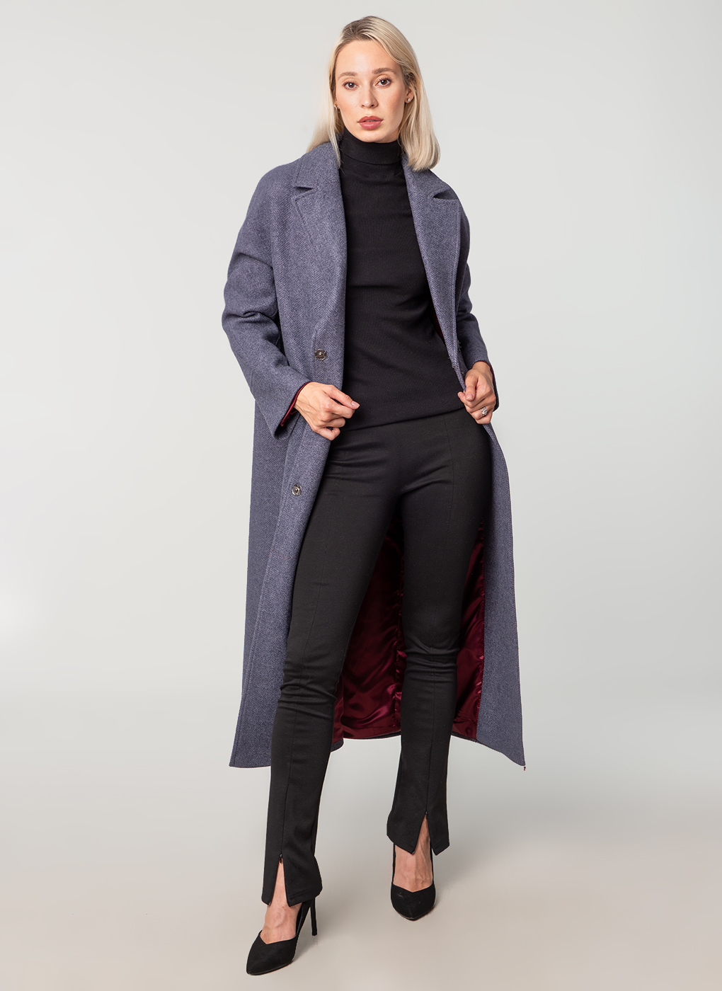 

Пальто женское Каляев 55330 серое 50, 55330