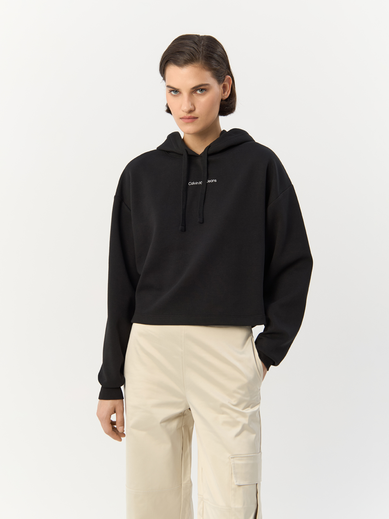 

Худи женское Calvin Klein Jeans J20J224350 черное L, Черный, J20J224350