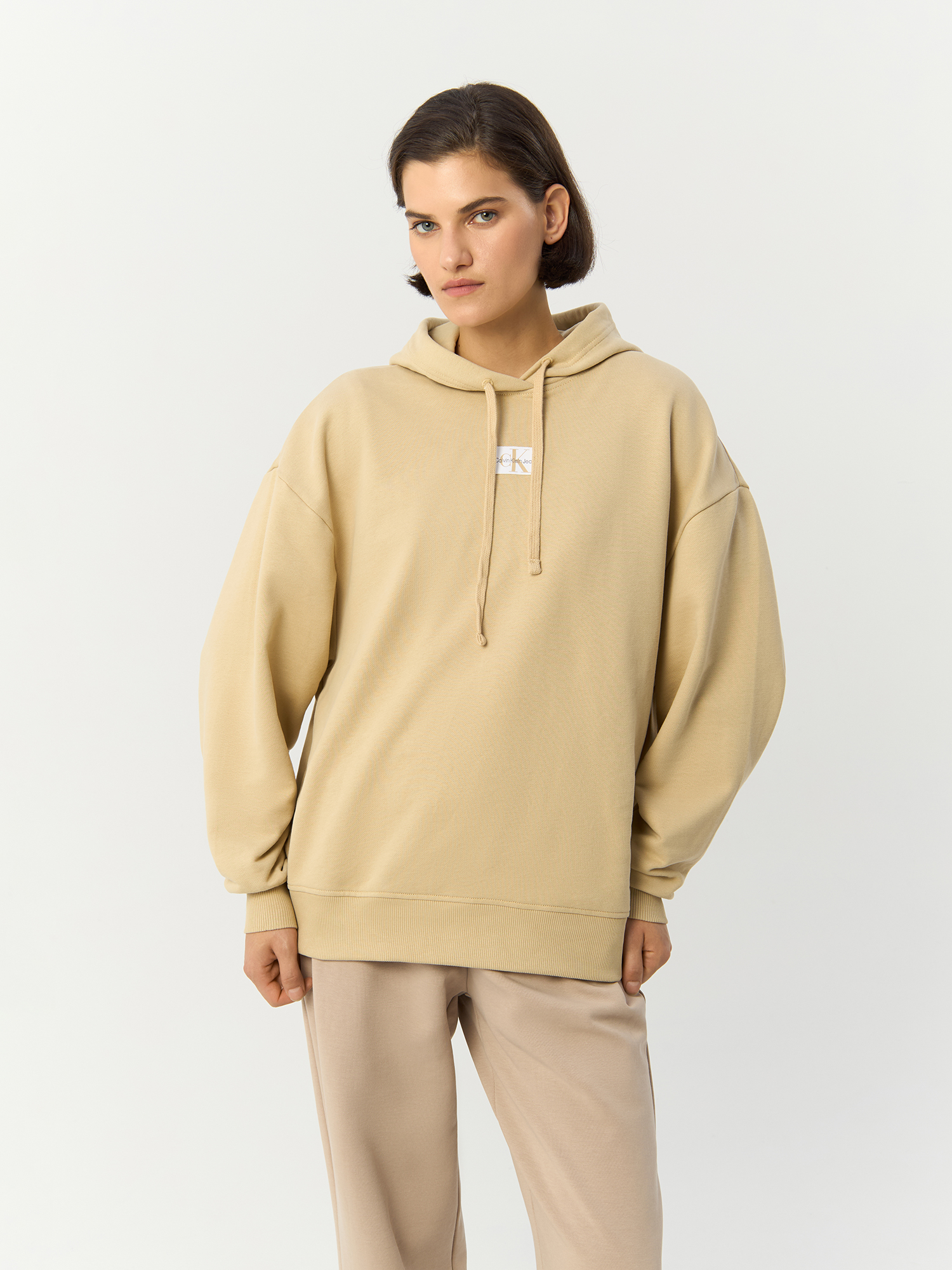 

Худи женское Calvin Klein Jeans J20J224063 бежевое S, Бежевый, J20J224063