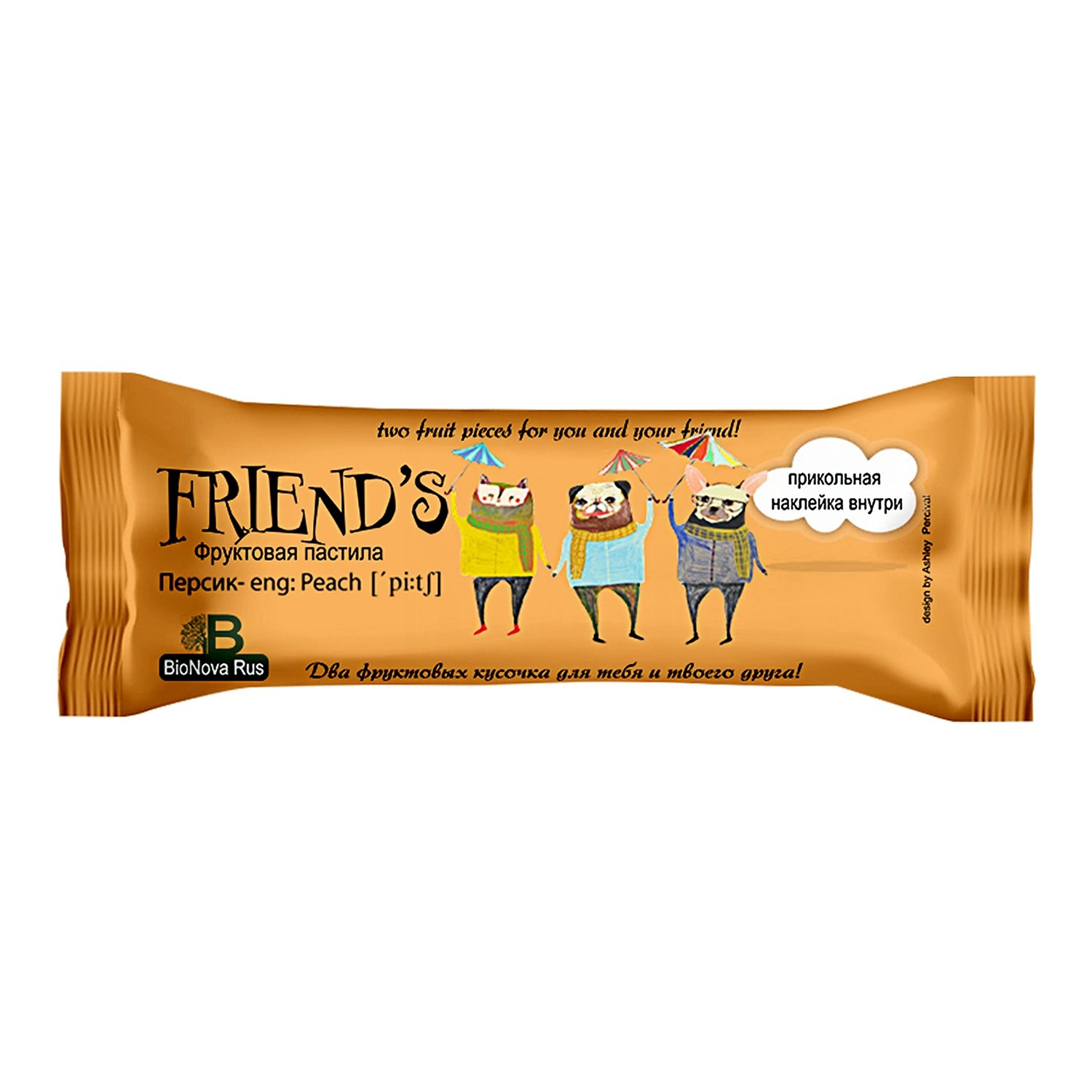 

Пастила Friend's фруктовая яблоко-персик 27 г