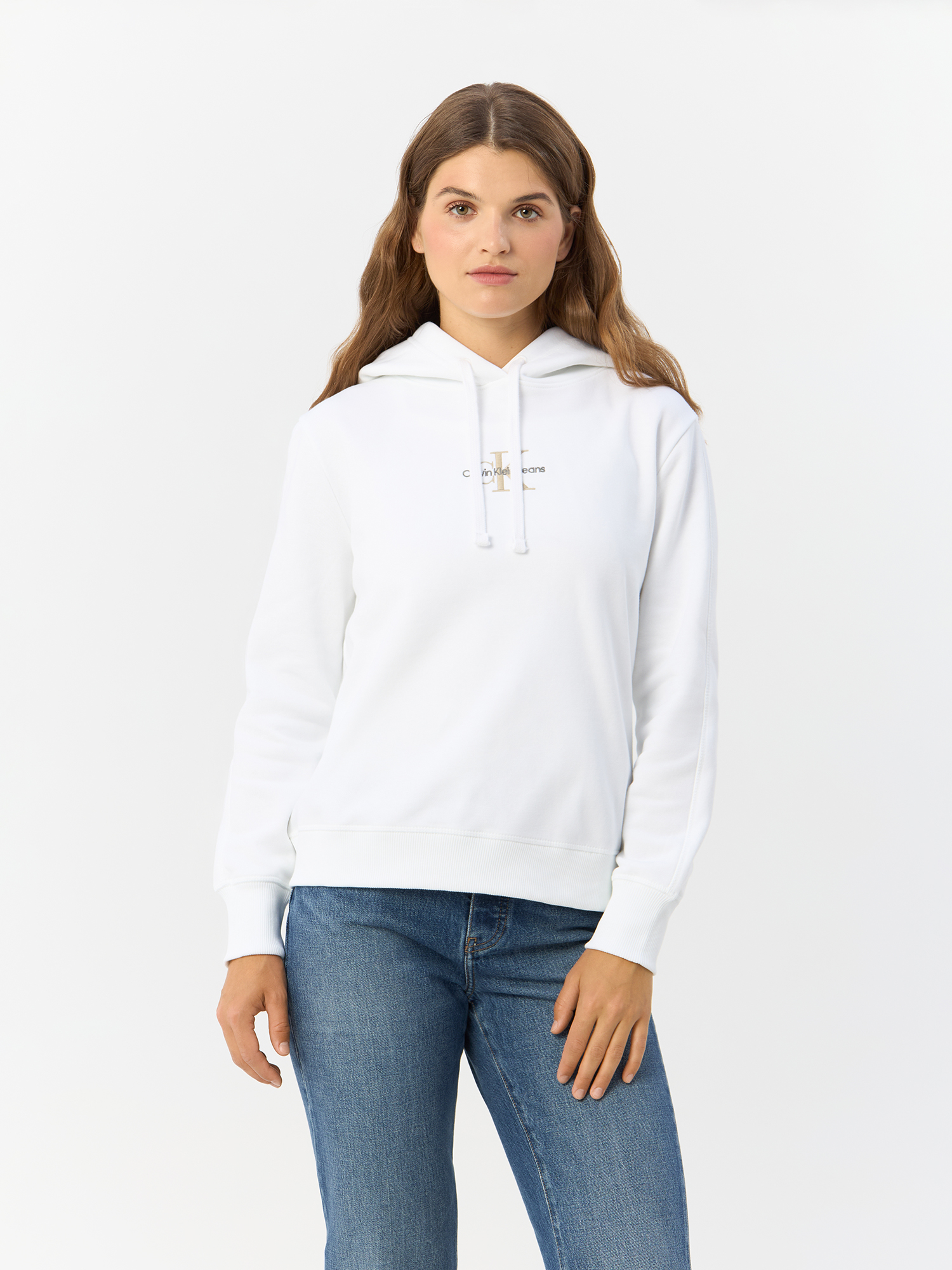 

Худи женское Calvin Klein Jeans J20J223536 белое L, Белый, J20J223536