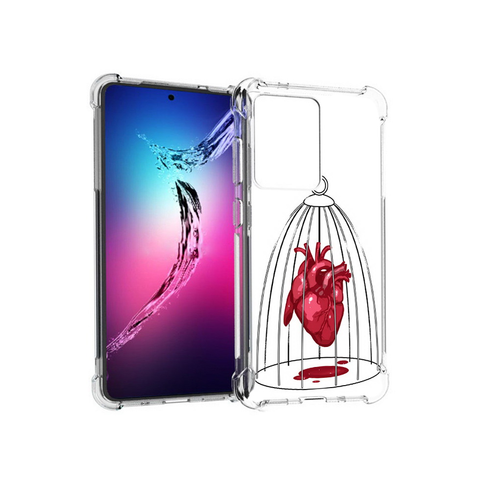 

Чехол MyPads Tocco для Samsung Galaxy S20+ сердце в клетке (PT141343.495.597), Прозрачный, Tocco